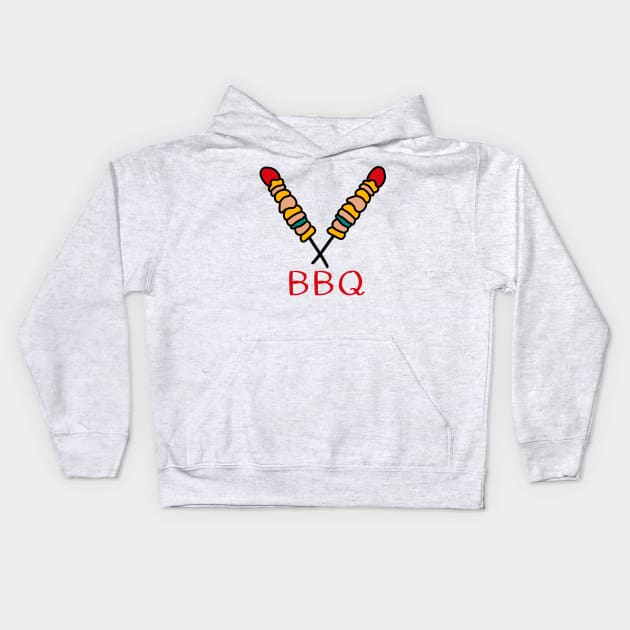 funny smoke barbecue BBQ grill Kids Hoodie by beautifulhandmadeart